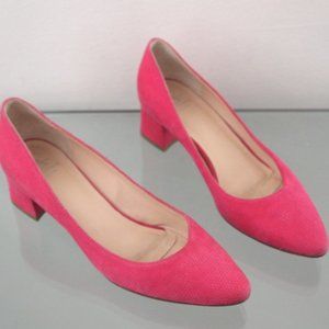 Aquatalia Hot Pink Suede Heels
